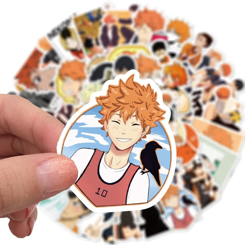 

50Pcs/Set Decal on Guitar Suitcase Sticker for Haikyuu!! Japanese Anime Laptop Motorcycle Car Bike Waterproof Decorative Sticker