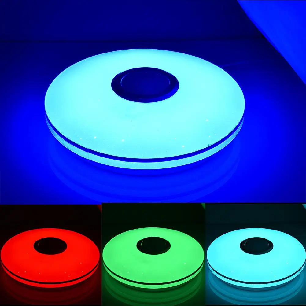 220V Смарт Музыка Светодиодный потолочный светильник с RGB регулируемой яркостью 36