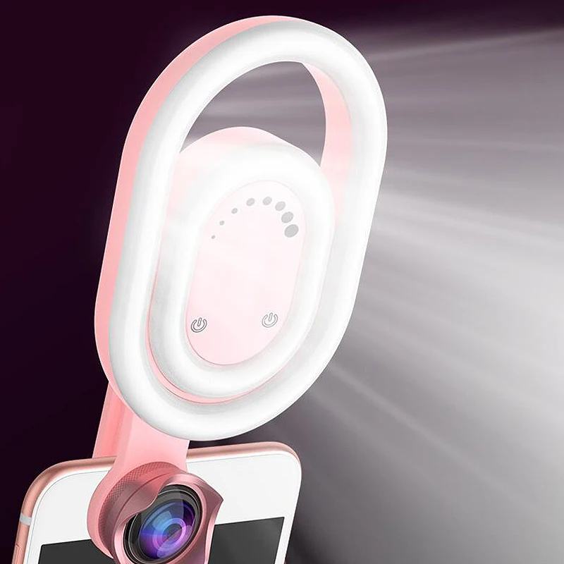 Портативный селфи LED освещение двойной круг заполняющий свет дополнительный с