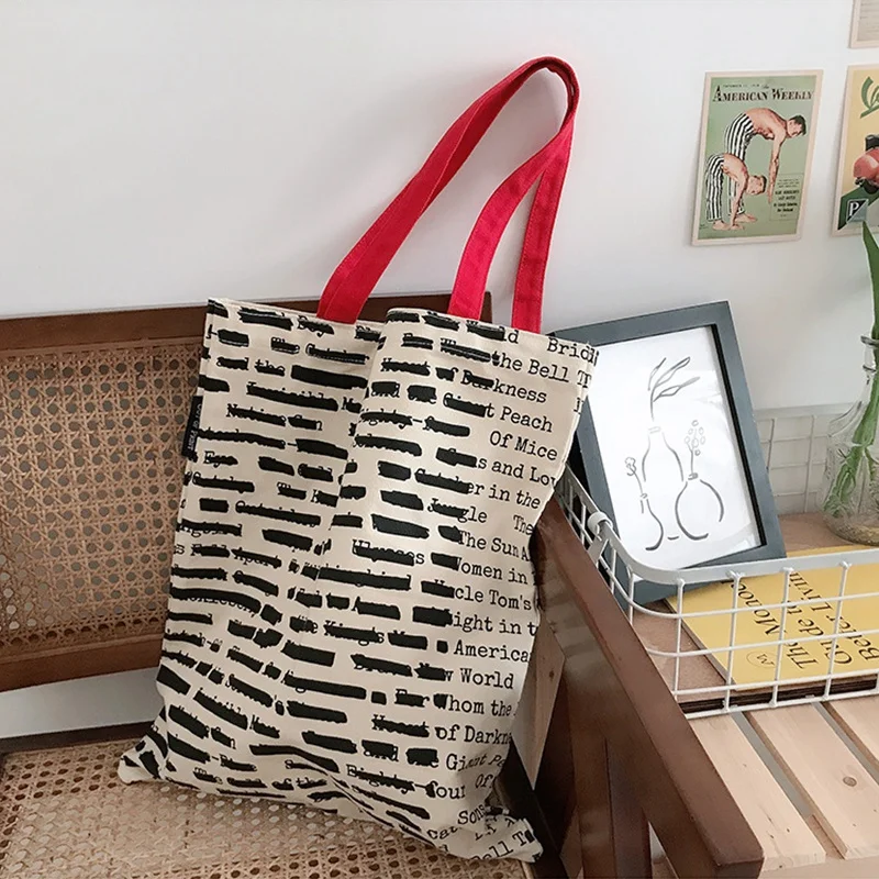 

Fashion Women Canvas Shoulder Bag Large Capacity Shopping Bag School Bag Leisure Simplicity Travel Handbag