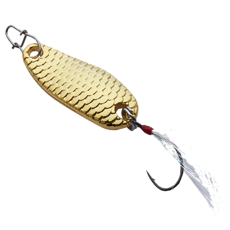 Приманка рыболовная APADA металлическая ложка из сплава цинка многоцветная с одним