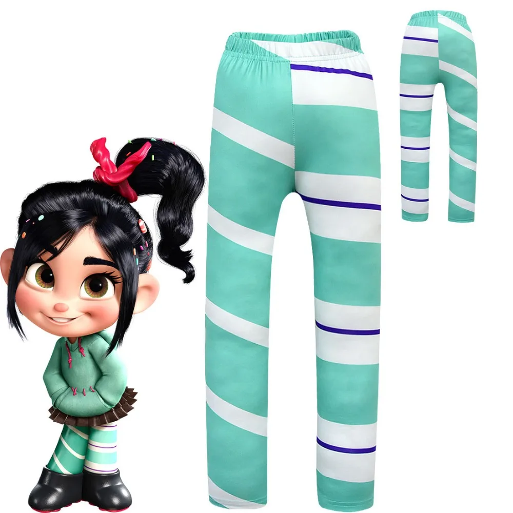 Ральф ломает Интернет: Wreck It 2 Vanellope von Schweetz чулки для косплея леггинсы мультфильм