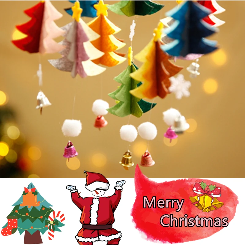 DIY рождественские фетровые украшения для детской кроватки фетровая игрушка