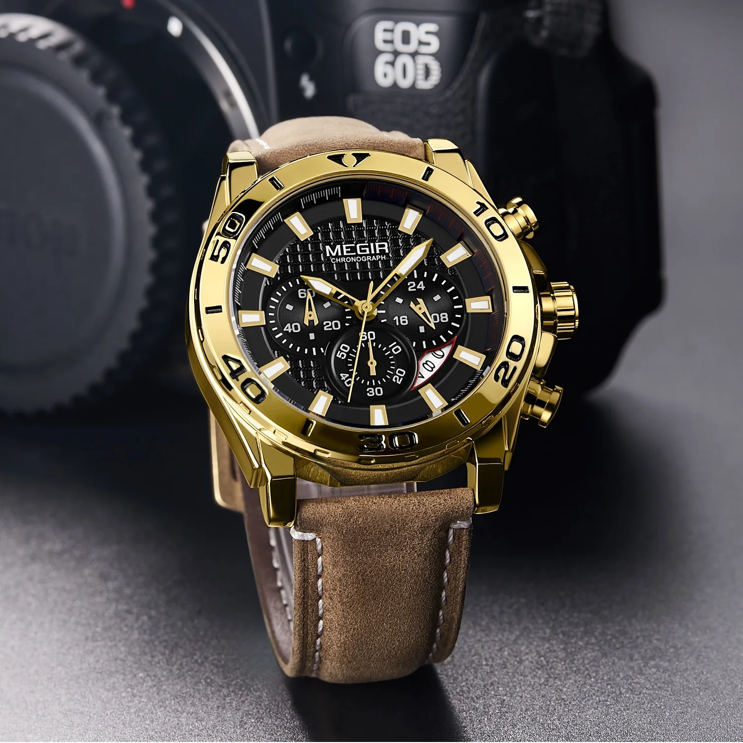 Часы 2019 MEGIR мужские модные спортивные кварцевые часы топовый бренд Роскошные