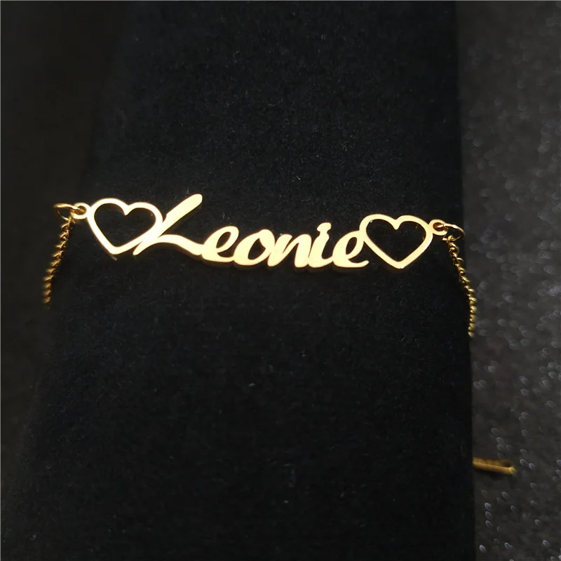 

Персонализированный именной браслет на заказ, женский браслет на заказ из нержавеющей стали, Подарок на годовщину для лучших друзей