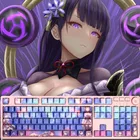 Genshin Impact Raiden Shogun Baal Keybord PBT Keycap игровой коврик для клавиатуры для косплея механический тихий подарок модные клавиши