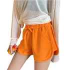 Шорты женские с завышенной талией, повседневные спортивные мини-шорты, Свободная Женская одежда, черные белые синие оранжевые короткие шорты Armygreen, весна-лето