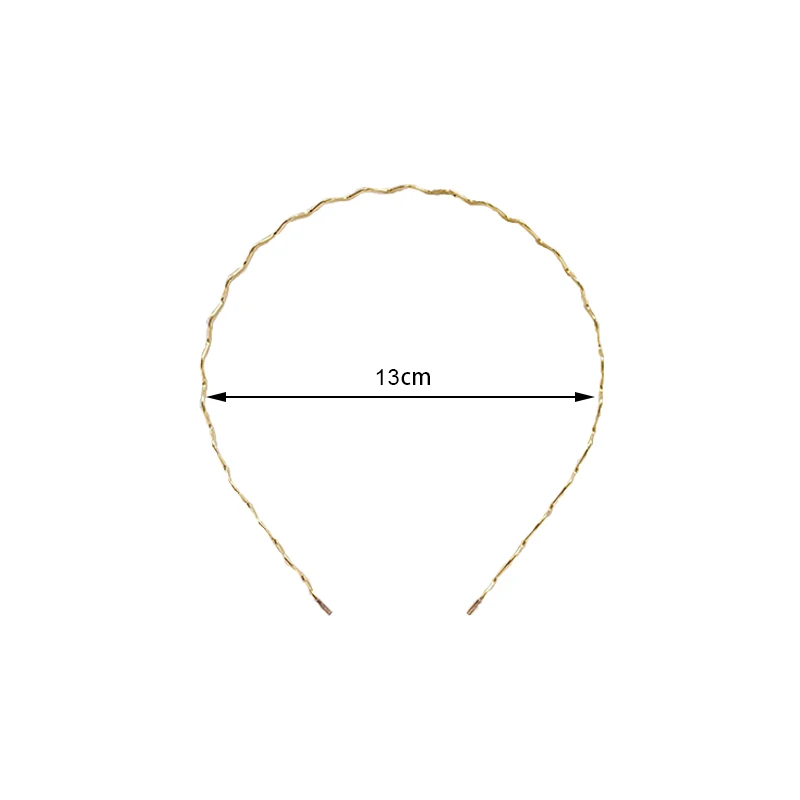 

1pc New Fashion Women Gold Color Metal Wave Bending Hairbands Geometric Thin Headbands Elegant Headdress Accessories
