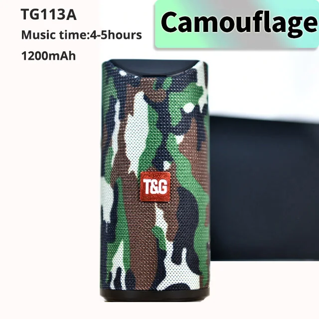 CAMOUFLAGE T& G беспроводной динамик 10 Вт портативный наружный динамик 360 стерео Бумбокс Система домашнего кинотеатра громкий динамик Поддержка FM TF карта бумбокс - Цвет: CAMOUFLAGE