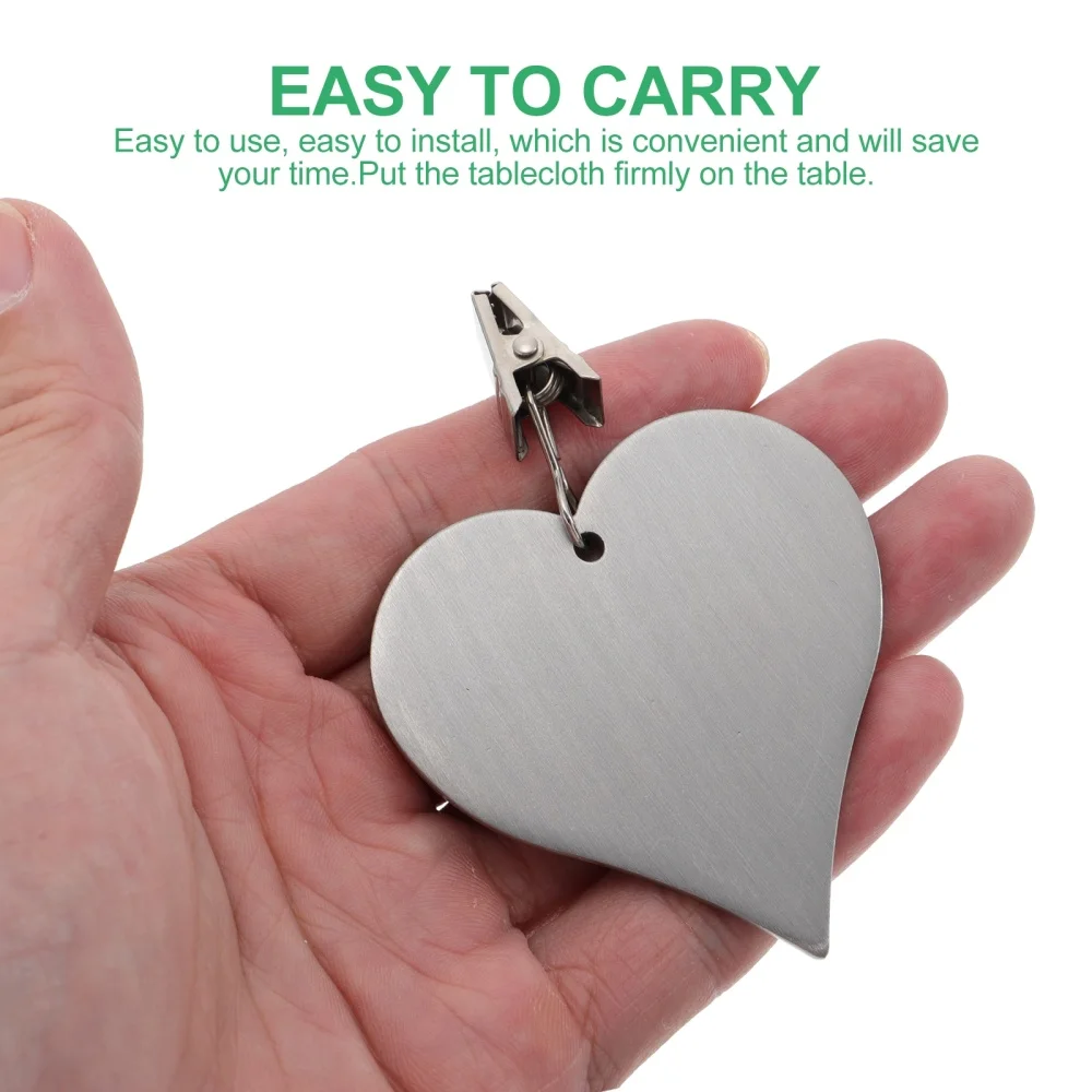 

4 Pcs Stainless Steel Table Cloth Clips Practical Tablecloth Fixing Clips