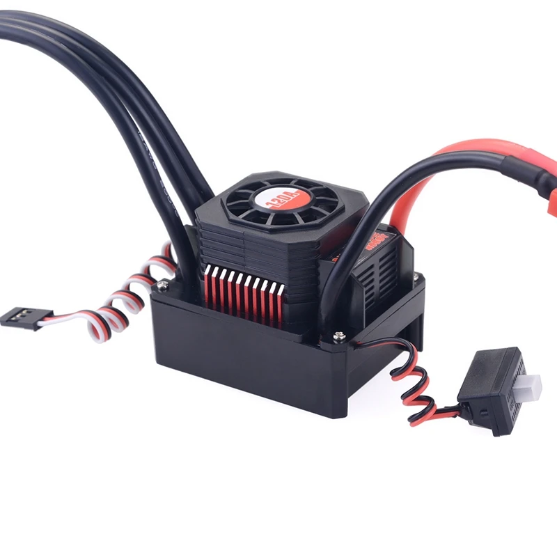 

SURPASS HOBBY KK Waterproof 120a ESC Electric Speed Controller for RC 1/8 1/10 RC Car 4076 4068 Brushless Motor