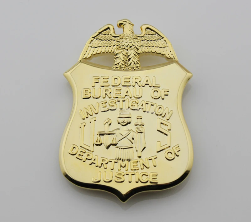 Классический FEDERAL BUREAU OF INVESTIGATION DEPARTMENT JUSTICE Реплика фильма реквизит монета клип