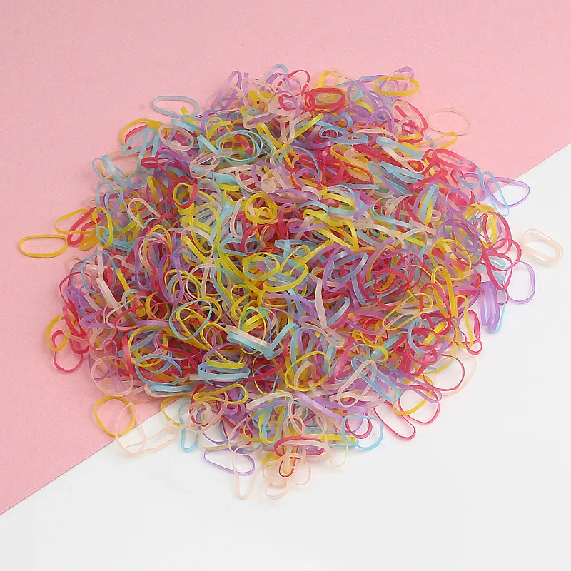 Резинки для волос одноразовые девочек модные разноцветные маленькие шт./упак.