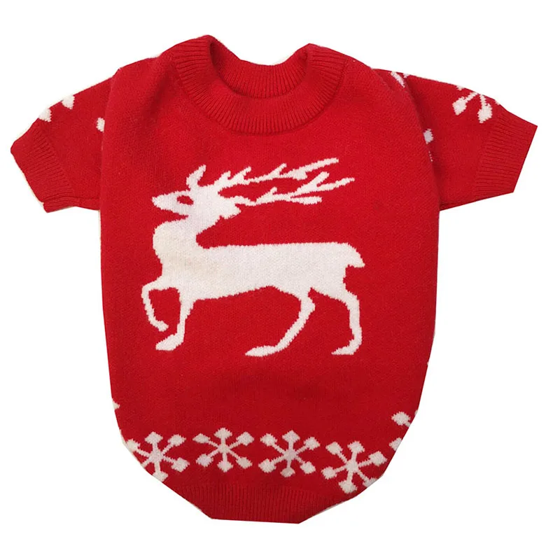 Высококачественный теплый Рождественский свитер для домашних питомцев на зиму