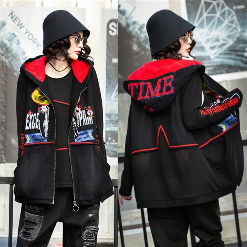 Женский зимний плюшевый джинсовый жилет утепленная осенняя куртка в стиле хип