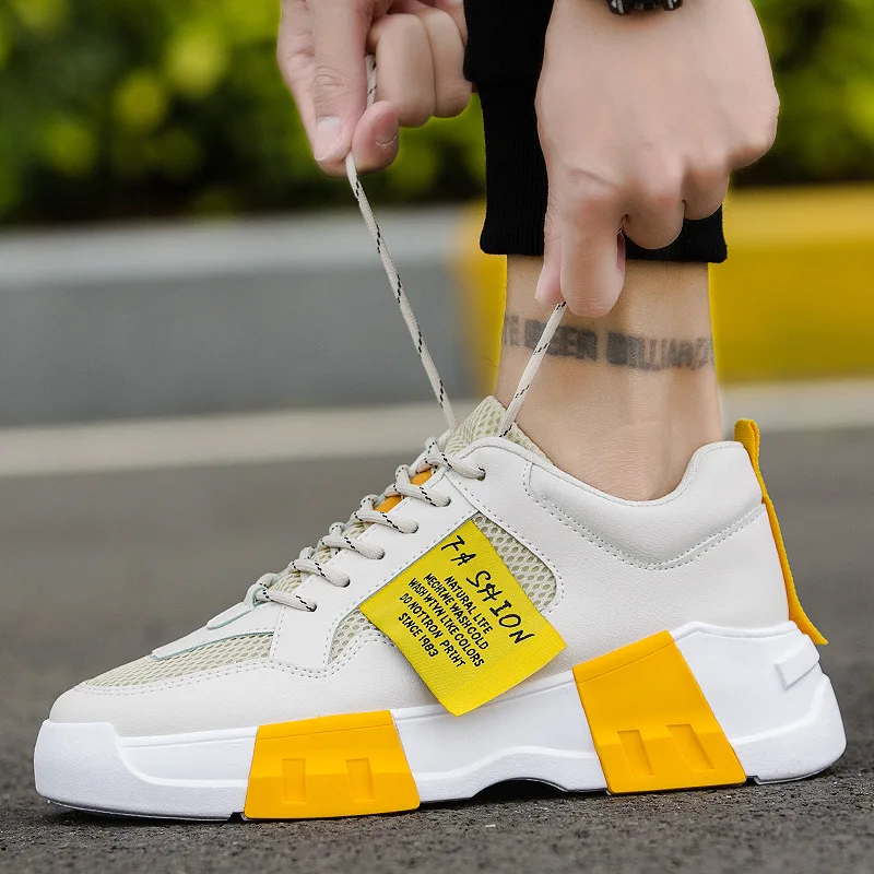 Кроссовки мужские на толстой подошве повседневная обувь модные уличные с