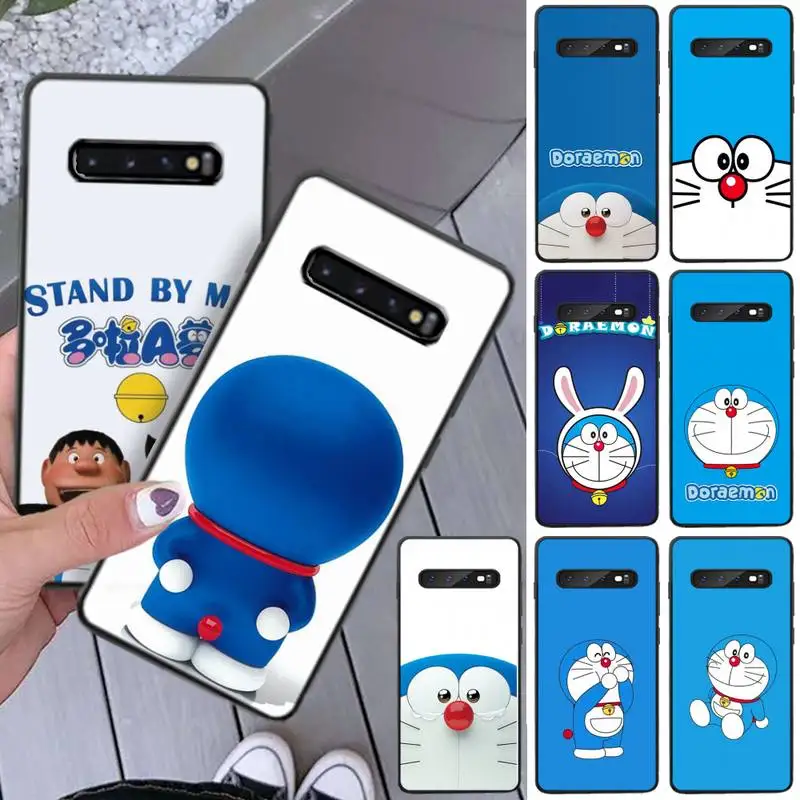 

Cartoon Doraemon Magic Cat Phone Case Black TPU Soft For Samsung Galaxy S8 S9 S10e S20 PLUS J6 J600 Cases Cover