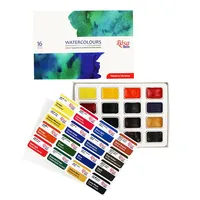 16/24 Color Solid Watercolor Paint Set Student-level Watercolor Painting Paint for Beginners and Art Students