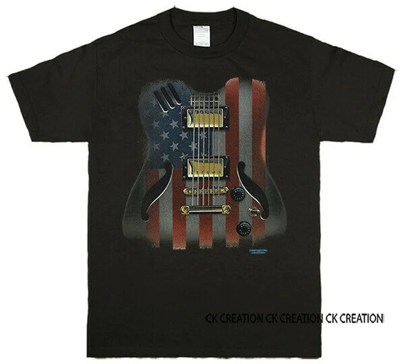 

Guitar Flag Graphic T-shirt Tank Top 3/4 Sleeve Raglan