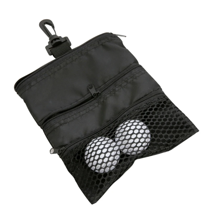 

Portable Golf Ball Bags Holder Zipper Mesh Pouch Storage For Outdoor Training