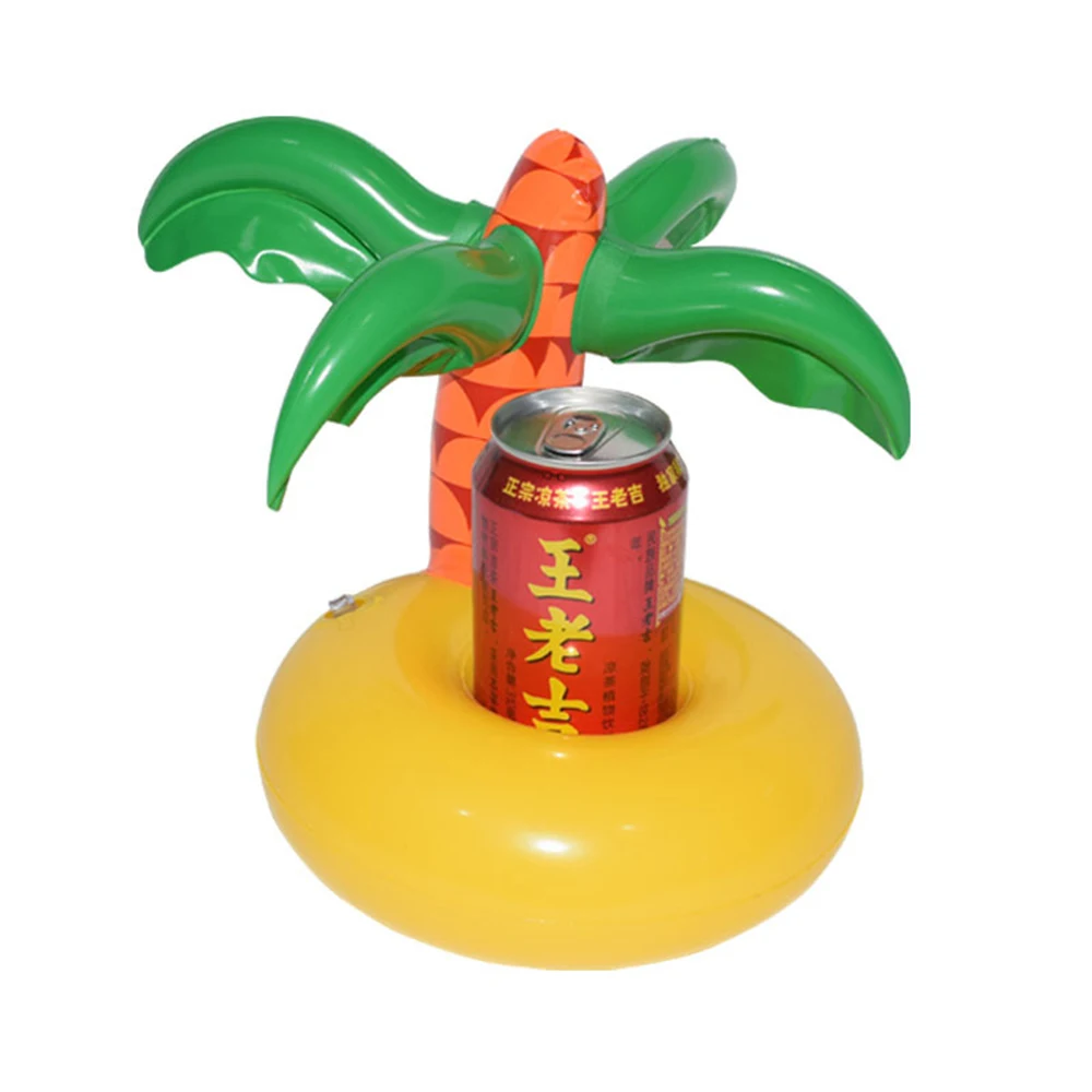Coconut tree Милый держатель для напитков с фруктовым узором, надувной матрас для бассейна, держатель для стаканчиков для напитков, летние украшения для вечеринки, игрушка для детей и взрослых - Цвет: Coconut tree