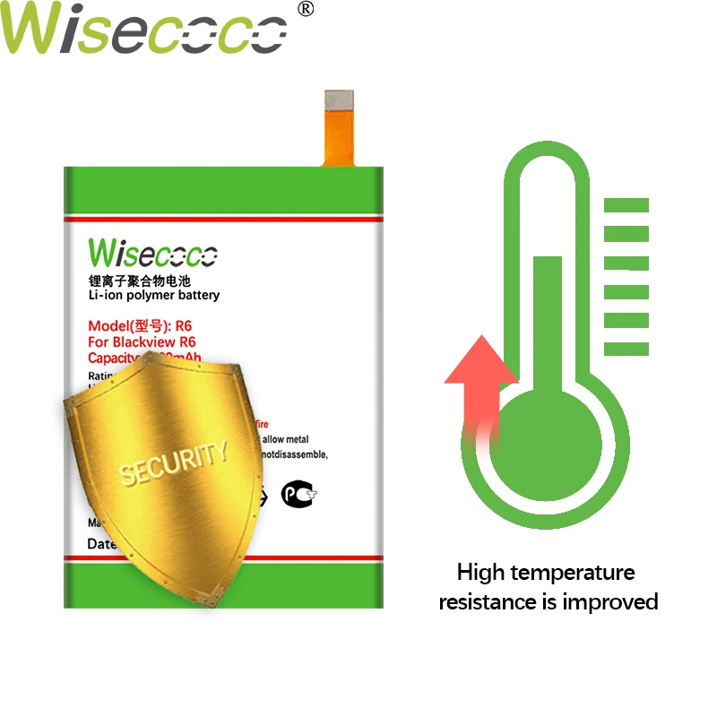 Wisecoco R6 3700 мАч продукт батарея дл Blackview R6 R 6 Высокое качество телефон батарея Замена+ номер отслеживания