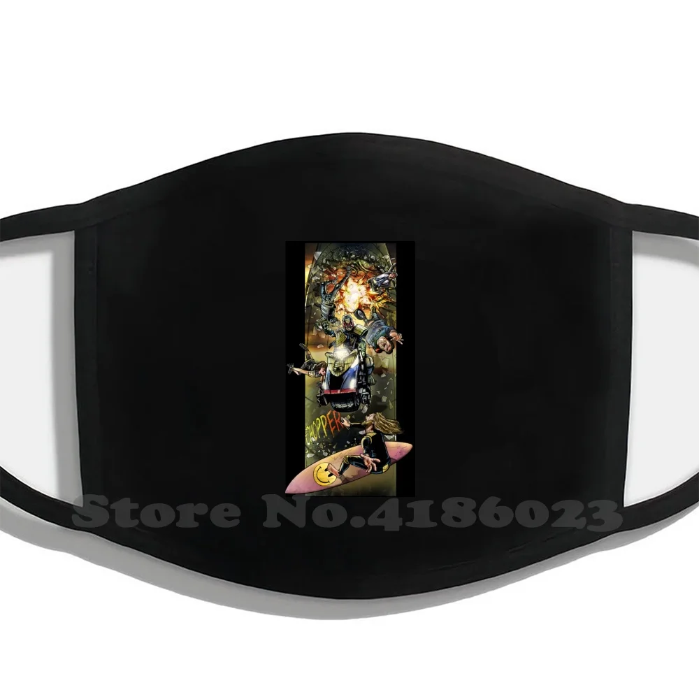 Забавная крутая хлопковая маска Чоппер для лица судьи Dredd Mega City One комикс Lawmaster Action