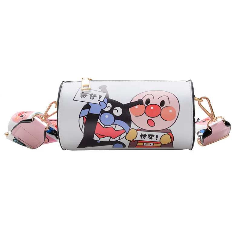 

Cartoon children's bag 2021 new Korean version ugly cute girl's wide shoulder strap Single Shoulder Messenger Bag cylinder bag