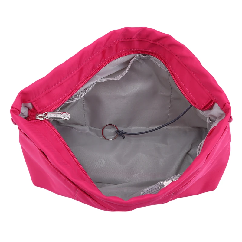

New Arrival Women Portable Nylon Travel Storage Bag Organizer Cosmetic Bag 2021 Fashion Black / Gray / Rose Red Hot Sale