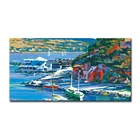 Mintura океан здание пейзаж Сцена Картины Ручная работа морской пейзаж картина маслом на холсте большая стена искусство картина украшение дома