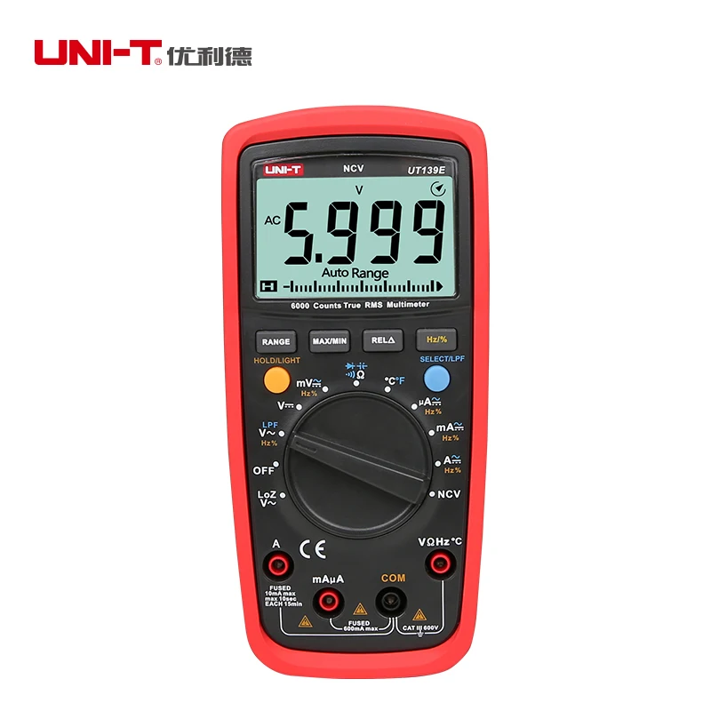 UNI-T Цифровой мультиметр UT139E UT139C UT139B UT139A True RMS LPF фильтр низких частот LoZ AC DC V