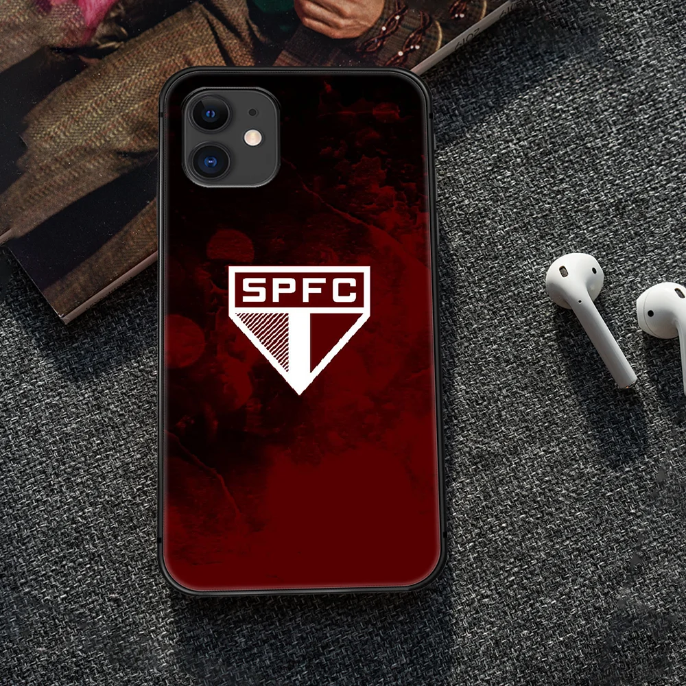 

Sao Paulo Futebol Clube Phone Case Cover Hull For iphone 5 5s se 2020 6 6s 7 8 12 mini plus X XS XR 11 PRO MAX black Funda Soft