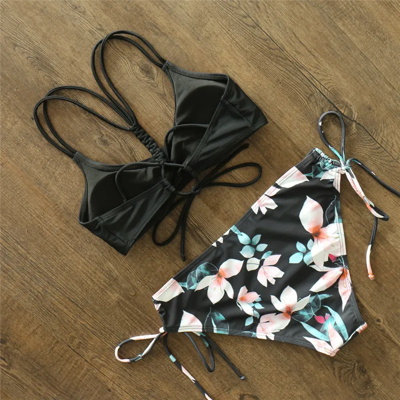 Соблазнительные бикини с открытыми плечами женский купальный костюм новинка 2020