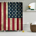 2021, модная занавеска для душа в американском стиле, штора в ретро-стиле со звездами, винтажная занавеска для душа с узором для ванной комнаты