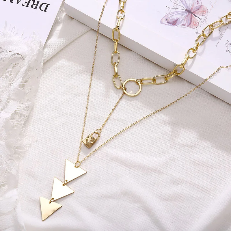 Modyle Multi Arrow Choker Necklace Women Two Layers Necklaces Gold Color Fishbone Plane Necklace Chocker