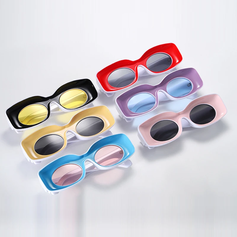 

2019 Fashion Punk Sunglasses Women Brand Designer Classic Square Sun Glasses Men Shade Eyewear Female Travel Gafas UV400