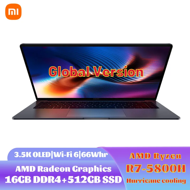 

Ноутбук Xiaomi Mi Pro 15, AMD Ryzen 7 2021 H/5800 16 ГБ + R5-5600H ГБ, 512 дюйма, 15,6 K OLED, домашний офисный ноутбук с Windows 10, 3,5