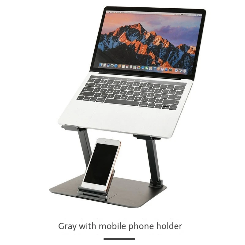 

Laptop Stand Notebook Foldable Holder with Aluminum Mobile Phone Stand Compatible with Cell Phones Laptop Tablet