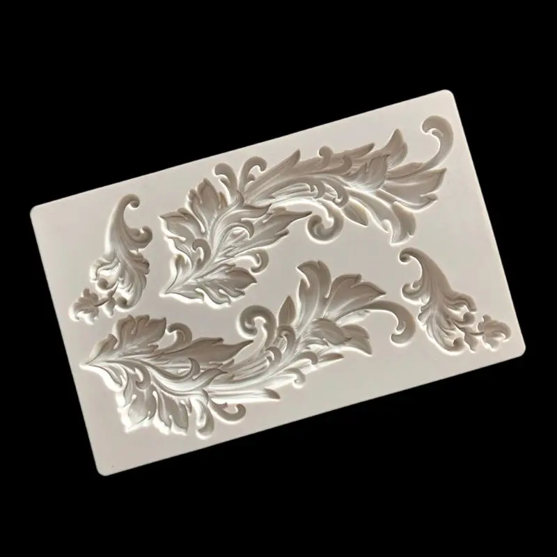 Vintage Relief Flourish Silicone Fondant Mold Sugarcraft Cake Topper Border Decoration Tool Craft Embosser Mould Wedding Baking | Дом и сад