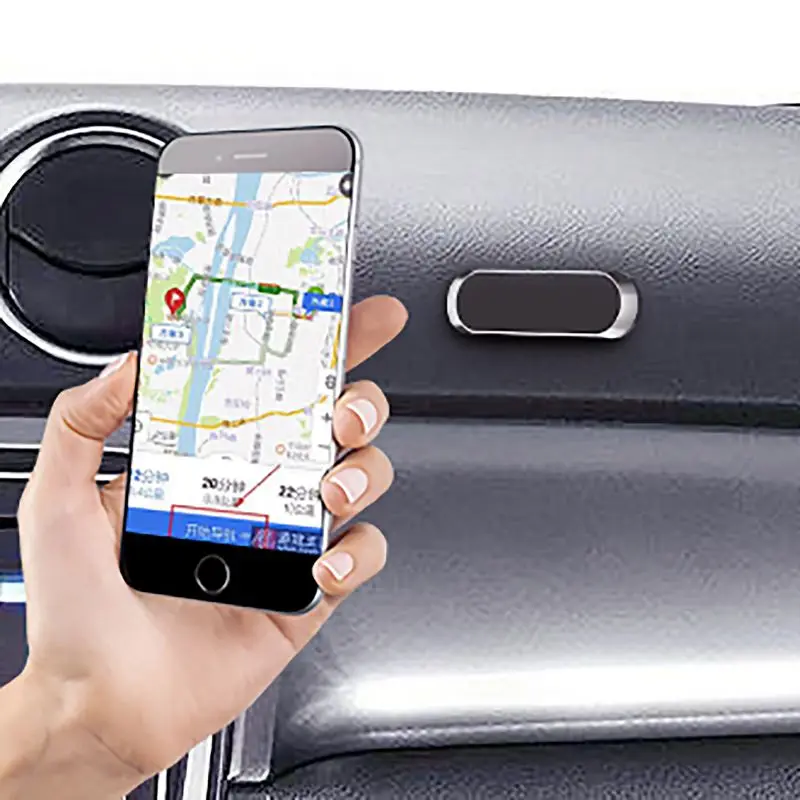 Magnetic Car Phone Holder Stand for iphone Samsung Xiaomi Wall Metal Magnet GPS Car Mount Dashboard Mini Strip Shape Stand