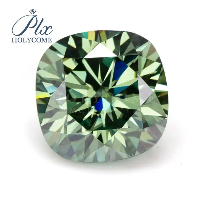 4*4 мм 2020 Подушка вырезана Высокое качество Зеленый VVS1 свободное moissanite АЛМАЗНОЕ