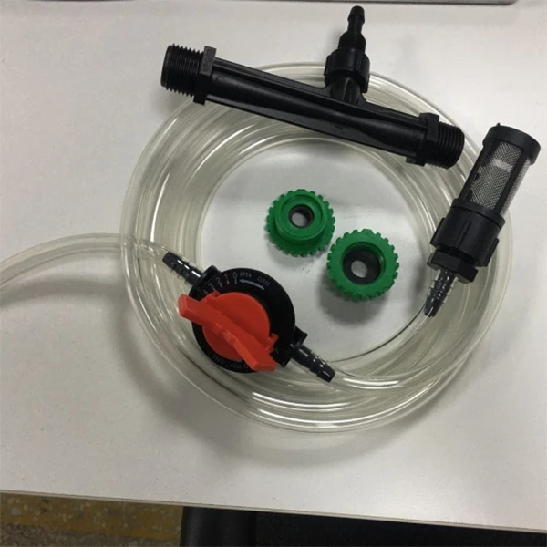 

Agricultural Venturi Fertilizer Injector Kit with 1/2 Inch to 3/4 Inch Threaded Greenhouse Irrigation Fittings 1 Set