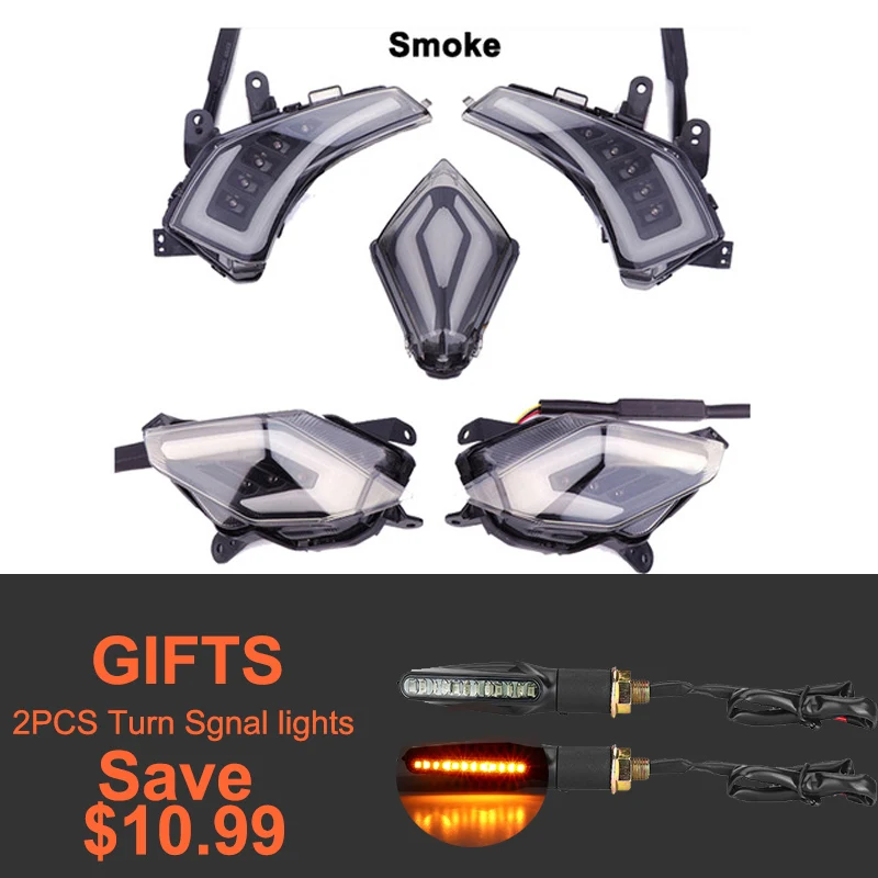 Smoke Для TMAX 530 светильник светодиодный сигнальный светильник для YAMAHA T-Max T Max Tmax 530 TMax530 2012 2013 задний тормозной фонарь - Цвет: Smoke