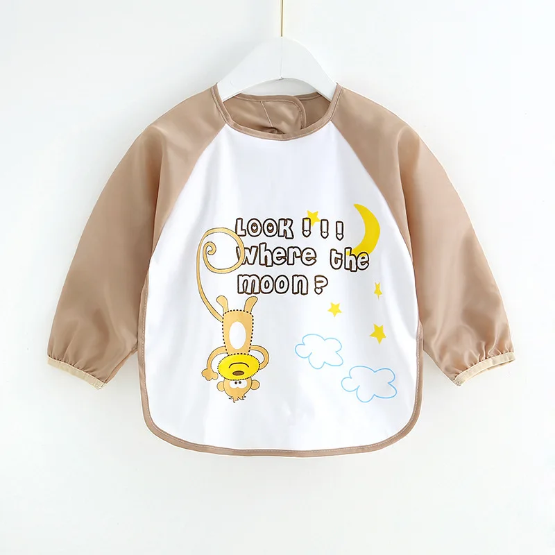 Детский нагрудник с длинным рукавом водонепроницаемый для кормления одежда