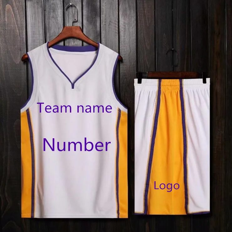 Пользовательское имя и номер Новый сезон Баскетбол Джерси для взрослых детей