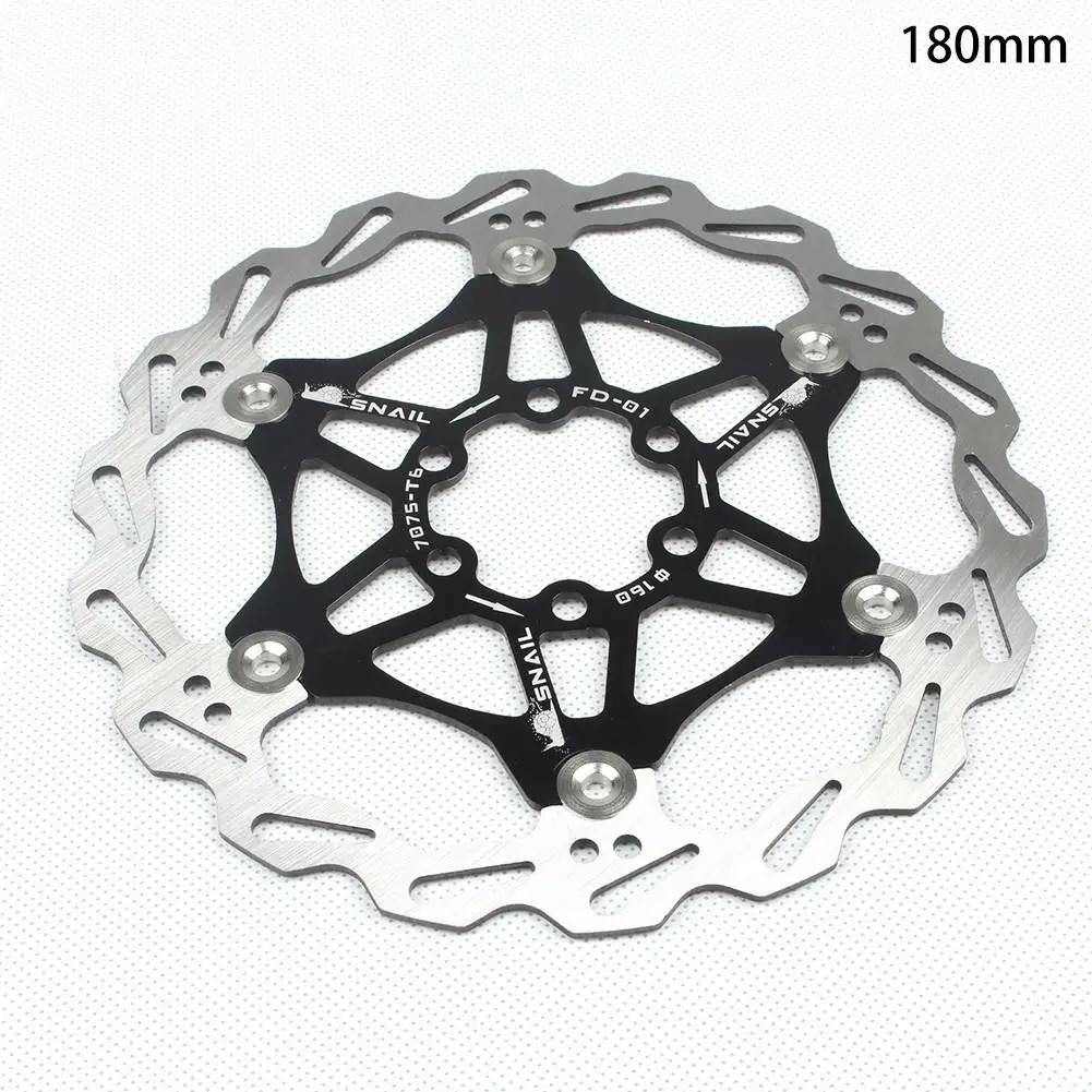 180mm black 160 мм/180 мм/203 мм велосипедный Дисковый Тормоз MTB DH тормоза плавающие дисковые роторы гидрические тормозные колодки поплавковые роторы части велосипеда езда 4 - Цвет: 180mm black