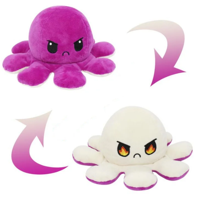 

Double-Sided Plush Doll Kids Soft Simulation Strange Toy Ornaments Pulpo Doll Kids Birthday Christmas Gift Decorations for Home