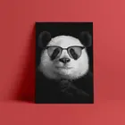 Модульный холст HD Печать картины настенная живопись Домашний декор крутая панда с солнцезащитными очками Плакаты для гостиной без рамки