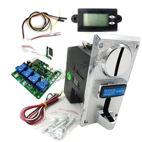 616 multi coin acceptor selector diy kit usb jy21 timer board bundle with lcd display meter coin operated time control device
