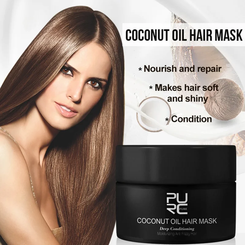 

50ml Coconut Oil Hair Mask Repairs Damage Restore Soft All Hair Types Hair & Scalp Hair Treatment Hot